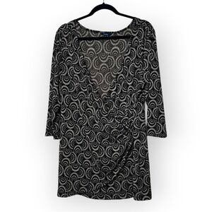 Reitmans Brown & Beige Patterned Long Blouse XL